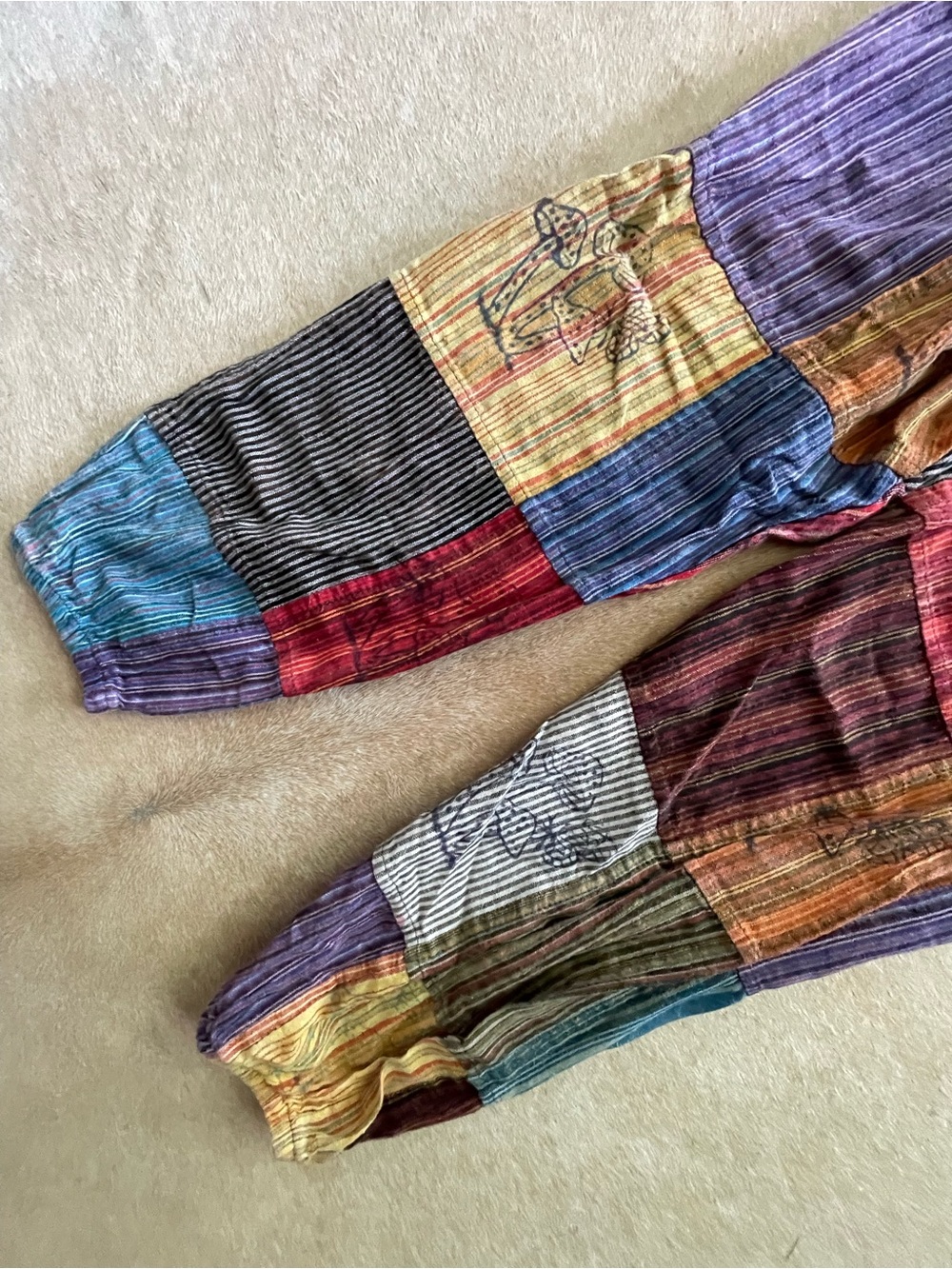 Patchwork Multi Colored Pants - Picture 2 of 6